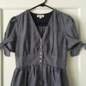 Cotton/linen dress with pockets